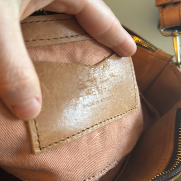 Raven & Lily Leather Messenger Bag varsity college dark academia preppy - Picture 3 of 4